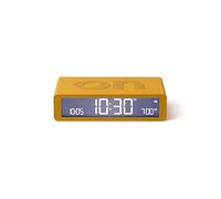 Lexon Flip Classic réveil Matin Lumineux, réversible avec Faces on Off et Fonction Snooze, à écran LCD et Lumière Tactile, Rechargeable par USB-C - Jaune