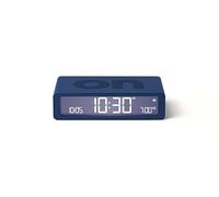 Lexon Flip Classic réveil Matin Lumineux, réversible avec Faces on Off et Fonction Snooze, à écran LCD et Lumière Tactile, Rechargeable par USB-C - Bleu Sombre