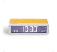 Lexon Flip Classic réveil Matin Lumineux, réversible avec Faces on Off et Fonction Snooze, à écran LCD et Lumière Tactile, Rechargeable par USB-C - Jaune Glossy