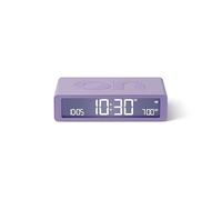 Lexon Flip Classic réveil Matin Lumineux, réversible avec Faces on Off et Fonction Snooze, à écran LCD et Lumière Tactile, Rechargeable par USB-C - Mauve