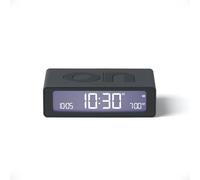 Lexon Flip Mini Réveil Matin de Voyage, Horloge numérique LED on/Off à luminosité réglable, Rechargeable et Tactile, idéal comme réveil de Chevet - Gris foncé