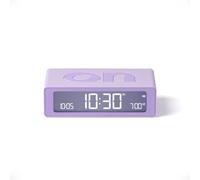Lexon Flip Mini Réveil Matin de Voyage, Horloge numérique LED on/Off à luminosité réglable, Rechargeable et Tactile, idéal comme réveil de Chevet - Lilas