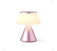Lexon Lampe de chevet tactile LUMA S, veilleuse sans fil avec variateur d'intensité et synchronisation multi lampes, 9 couleurs LED, Rechargeable, Aluminium - Rose Pâle