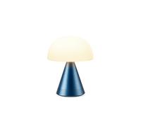 Lexon MINA L Audio Lampe Champignon Portable et Enceinte Bluetooth rechargeable, Lampe à poser sans fil avec 9 couleurs de lumière et Variateur d'intensité, jusqu'à 24h d'autonomie - Bleu Sombre