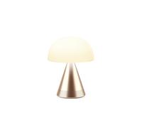 Lexon MINA L Audio Lampe Champignon Portable et Enceinte Bluetooth rechargeable, Lampe à poser sans fil avec 9 couleurs de lumière et Variateur d'intensité, jusqu'à 24h d'autonomie - Or Doux