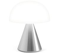 Lexon MINA M Lampe Champignon LED sans fil rechargeable, lampe à poser avec 9 couleurs de lumière et variateur d'intensité, jusqu'à 24h d'autonomie - Alu Poli
