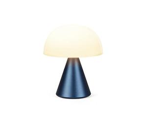 Lexon MINA M Lampe Champignon LED sans fil rechargeable, lampe à poser avec 9 couleurs de lumière et variateur d'intensité, jusqu'à 24h d'autonomie - Bleu Sombre