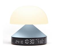 Lexon MINA Sunrise Reveil matin lumineux, simulateur d'aube et crépuscule, 5 sons naturels, lampe de chevet LED veilleuse et luminothérapie - Bleu Clair