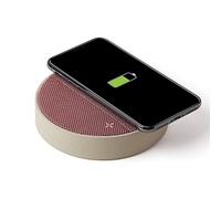 Enceinte Bluetooth Compacte et Légère avec Fonction de Charge à Induction Rose