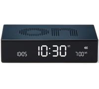 Lexon - Réveil Flip Premium Rechargeable Aluminium Bleu