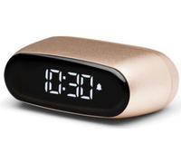 Lexon Mini-réveil MINUT – écran VA LCD, tactile, snooze, rechargeable, aluminium – Or