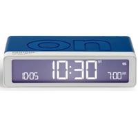 Lexon Réveil Flip Classic – lumineux, réversible, snooze, écran LCD, USB-C – Bleu Glossy