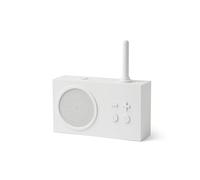 Lexon TYKHO 3 Enceinte Bluetooth Portable et Poste Radio FM, Etanche avec Batterie Rechargeable (Blanc)