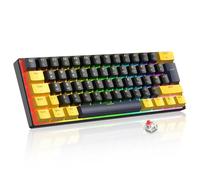 LexonElec Magic Refiner Clavier Mécanique Gaming 60% Disposition UK - Rétroéclairage RGB, Mini 61 Touches, Câble Détachable & Support Réglable, Touches PBT, Hot-Swap, Câblé (Noir étoilé)
