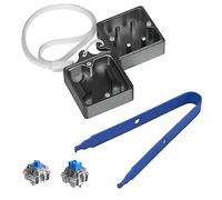 LexonElec Switch Opener Kit avec Switch Puller Alliage D'aluminium Clavier Switch Opener pour Cherry MX Gateron Kailh Box Outemu Akko Switch Ouvre-Interrupteur à Clavier Mécanique - Gris/Bleu Marine