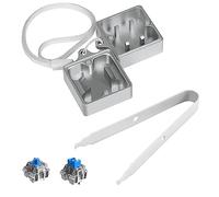 LexonElec Switch Opener Kit avec Switch Puller Alliage D'aluminium Clavier Switch Opener pour Cherry MX Gateron Kailh Box Outemu Akko Switch Ouvre-Interrupteur à Clavier de Jeu Mécanique - Argent