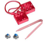 LexonElec Switch Opener Kit avec Switch Puller Alliage D'aluminium Clavier Switch Opener pour Cherry MX Gateron Kailh Box Outemu Akko Switch Ouvre-Interrupteur à Clavier de Jeu Mécanique - Rouge/Rose