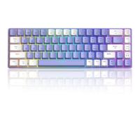 LexonElec T8 RGB 60% Clavier Mécanique, Clavier de Jeu Filaire Layout 65% | 18 LED RVB Chroma Rétroéclairées, QWERTY Mini 68 Touches Full Key Anti-ghosting Pour PS4, Xbox, PC, MAC - Blue Switch/Purple