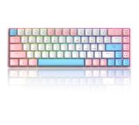 LexonElec T8 RGB 60% Clavier Mécanique, Clavier de Jeu Filaire Layout 65% | 18 LED RVB Chroma Rétroéclairées, QWERTY Mini 68 Touches Full Key Anti-ghosting Pour PS4, Xbox, PC, MAC - Blue Switch/Pink