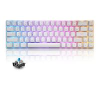 LexonElec T8 RGB 60% Clavier Mécanique, Clavier de Jeu Filaire Layout 65% | 18 LED RVB Chroma Rétroéclairées, QWERTY Mini 68 Touches Full Key Anti-ghosting Pour PS4, Xbox, PC, MAC - Blue Switch/White