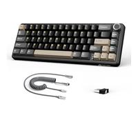 LexonElec x Attack Shark X66 60% Clavier Mécanique sans Fil, Hot-Swap | Bouton de Volume, Switch Linéaire, 2.4G/USB-C/BT5.0, PBT Keycap, Mini Clavier de Jeu 66 Touches RGB pour Win/Mac-Noir