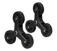 LexonElec x SELORSS 1 Paire de Roues de Remplacement Haute Résistance pour Escaliers - Roues Triangulaires Résistantes à l'Usure pour Chariot de Courses Pliable - Comprend Outil d'Installation