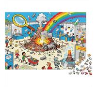 L'expérience du Salon des Sciences est Mal Partie Puzzle en Bois Imperméable Puzzles De 1000 Pièces pour Adultes Cadeaux Défi Et Casse-tête Jeux De Stimulants