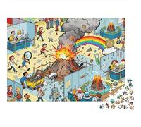 L'expérience du Salon des Sciences est Mal Partie Puzzle en Bois Imperméable Puzzles De 1000 Pièces pour Adultes Cadeaux Défi Et Casse-tête Jeux De Stimulants