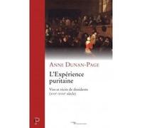 L'expérience puritaine Anne Dunan-Page (Auteur)