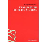 L'explication de texte à l'oral