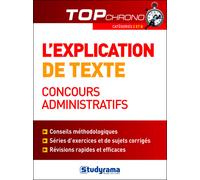 L'explication de texte Concours administratifs - Caroline Binet - Studyrama Eds - broché - Scolaire / Universitaire