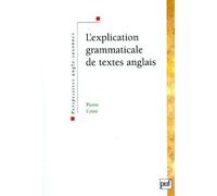 L'explication grammaticale de textes anglais