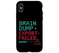 L'exportation de Brain Dump a échoué | Funny Glitch Nerd Meme Coque pour iPhone X/XS