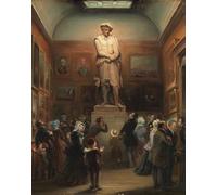 L'exposition du modèle en plâtre de la statue de Rembrandt à l'exposition d'œuvres d'art de maîtres vivants à la Royal Academy of Art d'Amsterdam en 1848. (1851) Poster Print by Jan Baptist