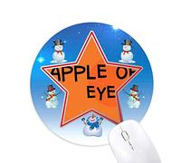 l'expression romantique yeux orange bonhomme de neige, tapis de souris série star mat