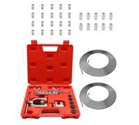 Lexrumy Kit Tuyau Frein Voiture 10M de Câble de Frein ø 3/16" en Acier | Avec 20 Raccords + 10 Connecteurs M10, Double et Facile à évaser, IdéAl Pour Les SystèMes De Freinage Hydrauliques De Voiture