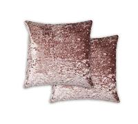 Lex's Linens Lot de 4 housses de coussin en velours écrasé