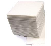 LexSel Safe Print Lino Block Printing Tiles - Polystyrene Sheets for Printing - 16.5 x 16.5cm Pack of 50 with Hints & Tips Guide