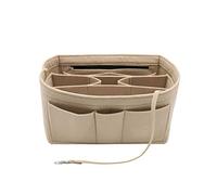 LEXSION Felt Insert Sac de rangement en tissu avec poche intérieure zippée Convient pour Neverfull Speedy 8010 Beige SL