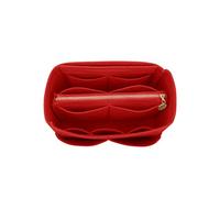 LEXSION Organisateur de sac en feutre avec insert zippé pour sac de transport Speedy Neverfull PM MM Rouge Slender Large