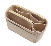 LEXSION Organiseur de sac à main en feutre avec fermeture éclair pour sac fourre-tout Speedy Neverful PM MM, 2-Beige, fin Taille L