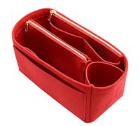 LEXSION Organiseur de sac à main en feutre avec fermeture éclair pour sac fourre-tout Speedy Neverful PM MM, 2-Rouge, M