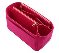 LEXSION Organiseur de sac à main en feutre avec fermeture éclair pour sac fourre-tout Speedy Neverful PM MM - 2-rose - Mince, taille L