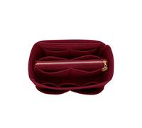 LEXSION Organiseur de sac à main en feutre avec fermeture éclair pour sac fourre-tout Speedy Neverful PM MM 8021 - Rouge bordeaux - Taille L
