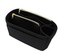LEXSION Organiseur de sac à main, organiseur de sac en feutre pour LV Speedy, Neverful, fourre-tout, sac à main, Shaper 8023 noir L, 2-noir, L