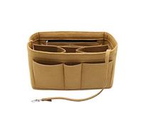 LEXSION Sac à langer fourre-tout en feutre avec poche intérieure zippée pour Neverfull Speedy, marron clair, S