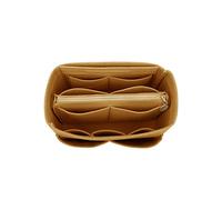 LEXSION Sac de rangement en feutre avec fermeture éclair - Sac Tote Shaper Fit Speedy Neverfull - Marron - Taille M