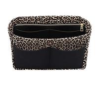 LEXSION Speedy Neverful PM MM 8021 Organisateur de sac à main en feutre avec fermeture éclair pour sac à bandoulière Speedy Neverful PM MM 8021 Noir Léopard XL