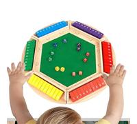 Lexsyn Jeux de Société - Jouets en Bois pour l'Apprentissage des Chiffres | Dés De Jeu Mathématique Ludique pour Table | pour Adultes Femmes Garçons Filles Voyage Anniversaire Camping Fête Salle de
