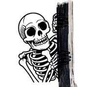 Lexsyn Panneaux de Jardin pour Halloween - Panneau de Jardin en Métal Crâne Halloween Qui Dépasse | avec Piquets Sinistres pour Installation sur la Pelouse, l'Allée, Le Chemin, près de la